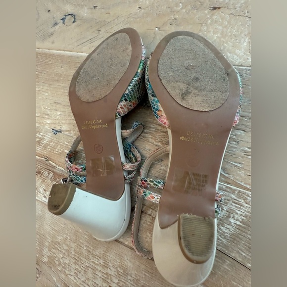 Karen Scott LORAH Colorful Ankle Strap Open Toe Heels 7M - Picture 5 of 7